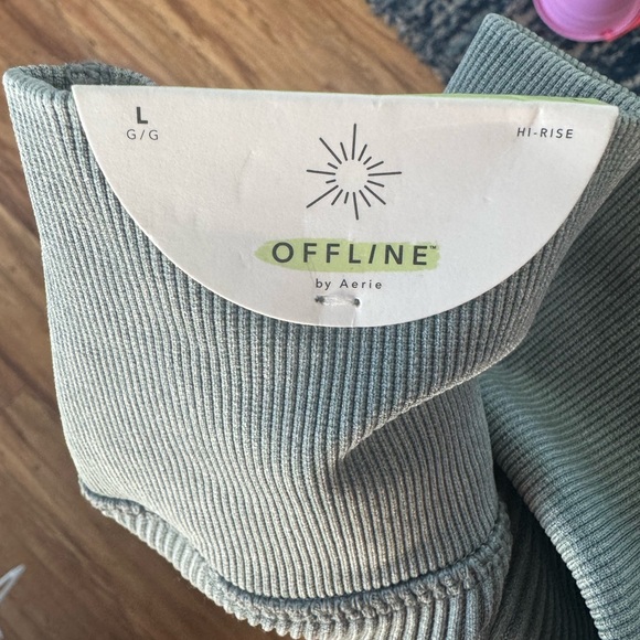 NWT Aerie Thermal Leggings Thighs Textured Stretch Ribbed High Waisted - Picture 3 of 8